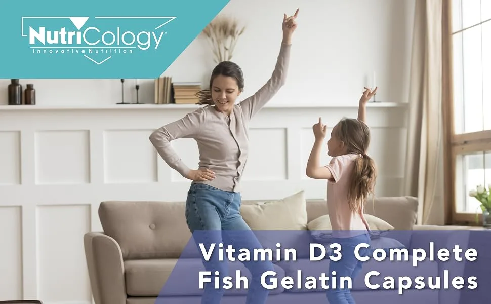 Nutricology Vitamin D3 Complete 60 Fish Gelatin Capsules - Nutricology 56380