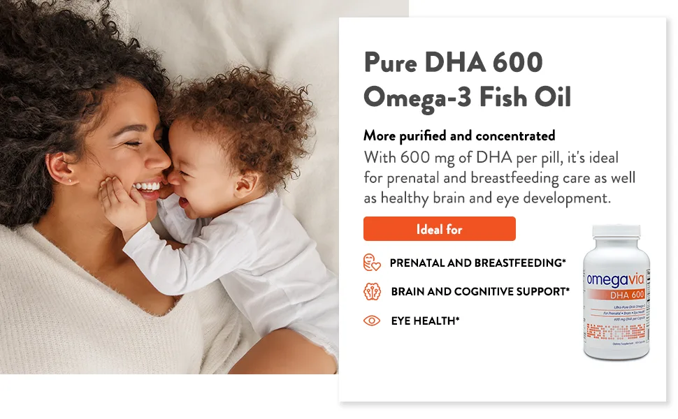 OmegaVia DHA 600 120 Capsules - Omegavia