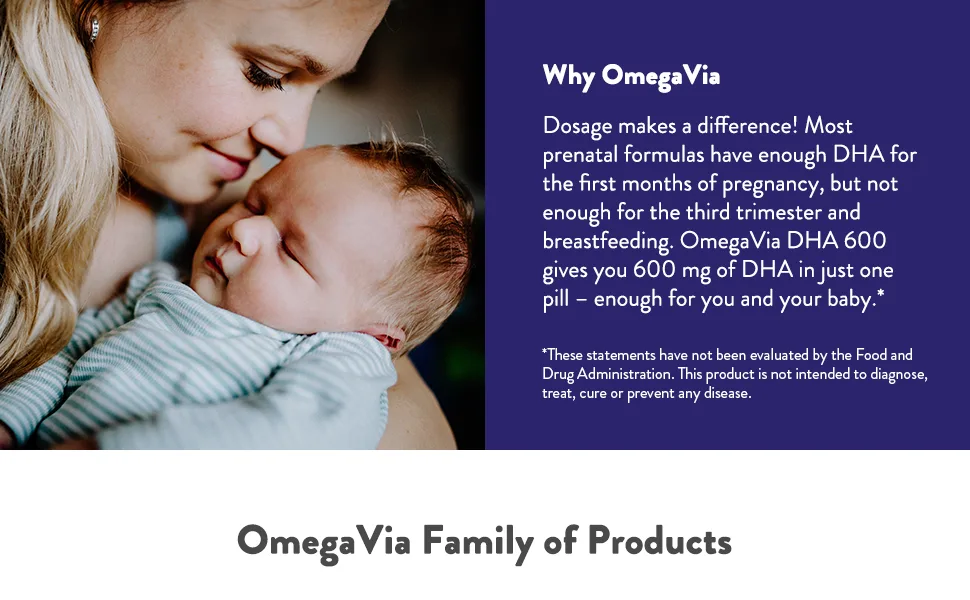 OmegaVia DHA 600 120 Capsules - Omegavia