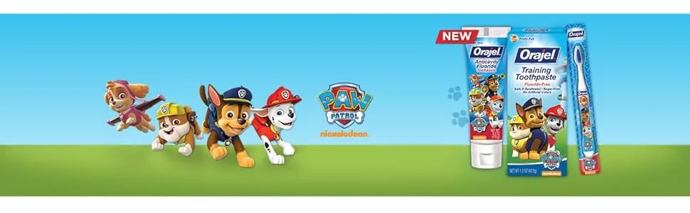 Orajel Paw Patrol Training Toothpaste Fluoride Free Fruity Fun Flavor 1.5 oz (42.5 g) - product information 1