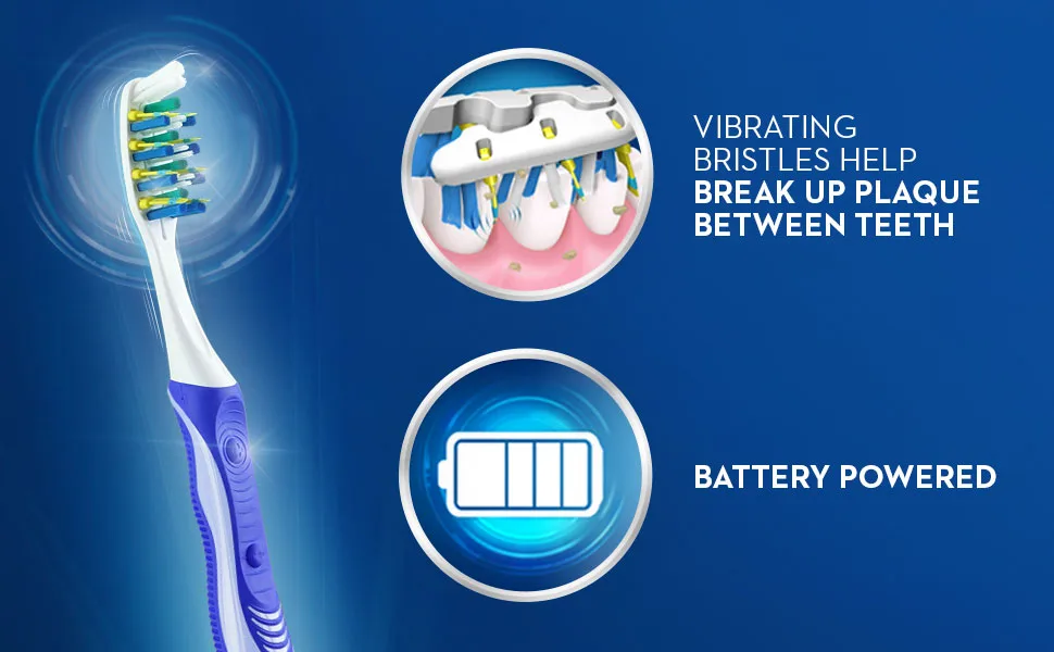 Oral-B Pulsar Expert Clean Toothbrush Soft 2 Pack - Vibrating bristles help break up plaque between teeth. Battery powered.
