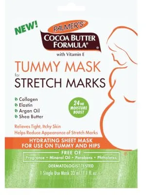Palmer's Cocoa Butter Formula Tummy Mask for Stretch Marks 1 Single Use Mask 1.1 fl oz (33 ml) - New! Palmer