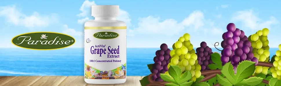 Paradise Herbs ActiVin Grape Seed Extract with Amla 90 Vegetarian capsules - product information 1
