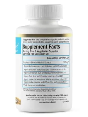 Paradise Herbs AYUR Pro Rx Sleep 60 Vegetarian Capsules - paradise herbs sleep