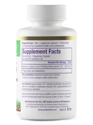 Paradise Herbs Beta Glucans 60 Vegetarian Capsules - Paradise Herbs
