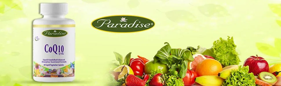 Paradise Herbs CoQ10 Q-Veg 60 Vegetarian Capsules - product information 1