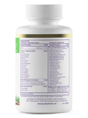 Paradise Herbs Earth's Blend Biotin 10000 mcg 90 Vegetarian Capsules - Paradise Herbs