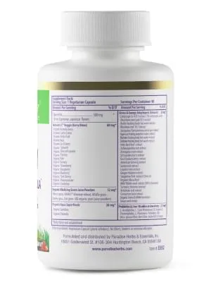 Paradise Herbs Earth's Blend Quercetin Superfood Immune Formula 90 Vegetarian Capsules - Paradise Herbs