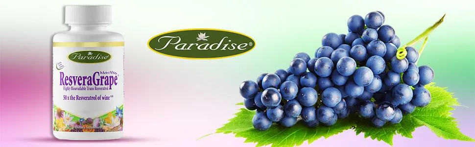 Paradise Herbs Resvera-Grape 60 Vegetarian Capsules - product information 1