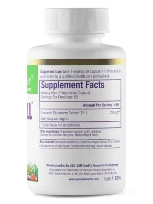 Paradise Herbs Sambuca-Well 60 Vegetarian Capsules - Paradise Herbs