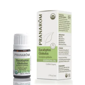 Pranarom Essential Oil  Eucalyptus Globulus .17 fl oz (5 ml) - essential oil harvested chemotpyed grade therapeutic diffuser diffusing aromatherapy skin skincare