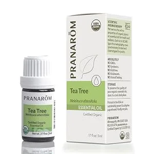 Pranarom Essential Oil Tea Tree .17 fl oz (5 ml) - essential oil harvested chemotpyed grade therapeutic diffuser diffusing aromatherapy skin skincare