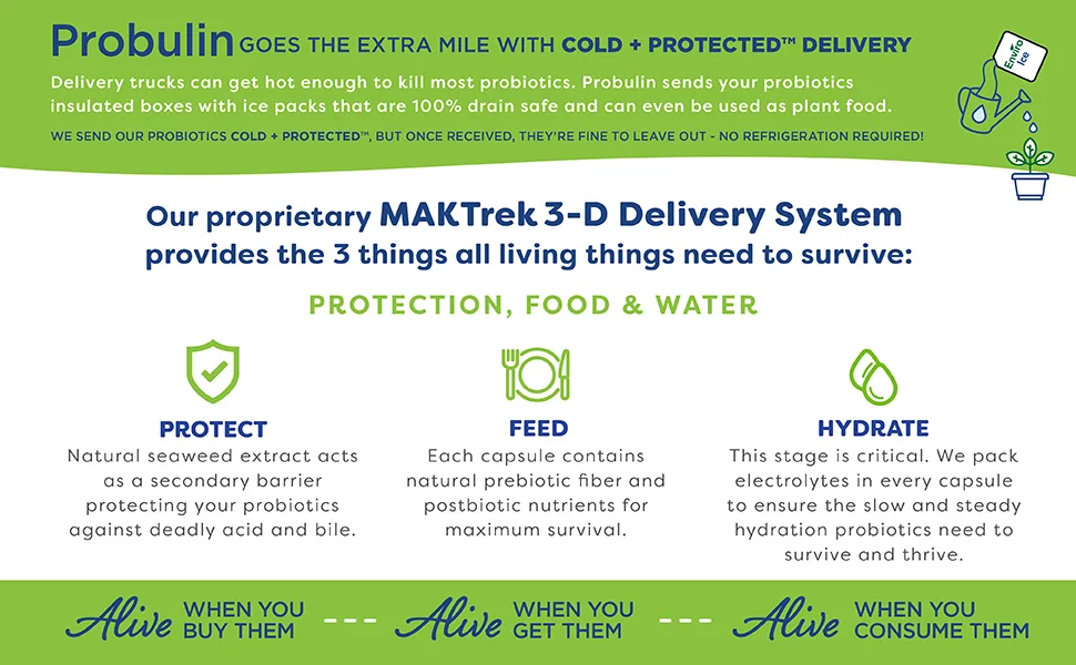 Probulin Total Care Immune Probiotic + Prebiotic & Postbiotic with Real Elderberry 20 Billion CFU 30 Capsules - maktrek-3d-delivery-system