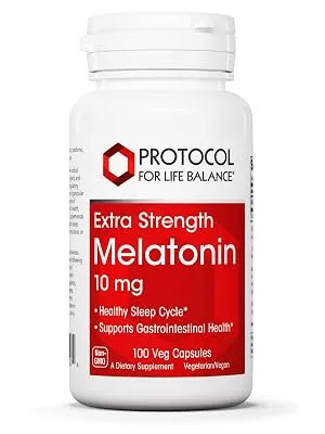 Protocol for Life Balance Chewable Probiotic For Children and Adults 90 Chewables - Protocol for Life Balance Melatonin Extra Strength Sleep Cortisol Manager GI Tract Health