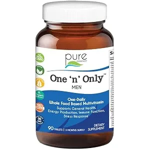 Pure Essence One 'n' Only Men  Whole Based Multivitamin 30 Tablets - Reishi Cordyceps Lion