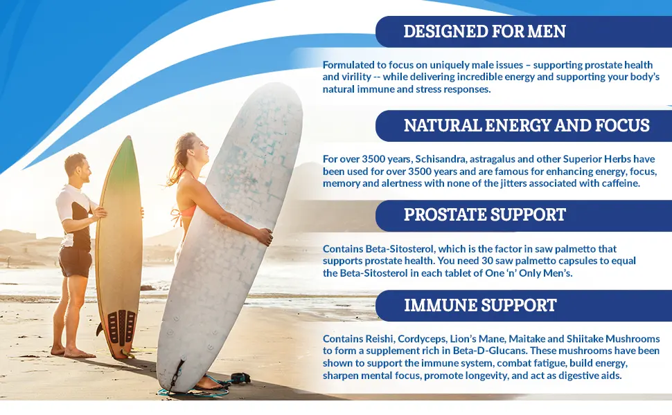 Pure Essence One 'n' Only Men  Whole Based Multivitamin 30 Tablets - supple flexibility stress absorbs combination supports bone density bone critical health healthy