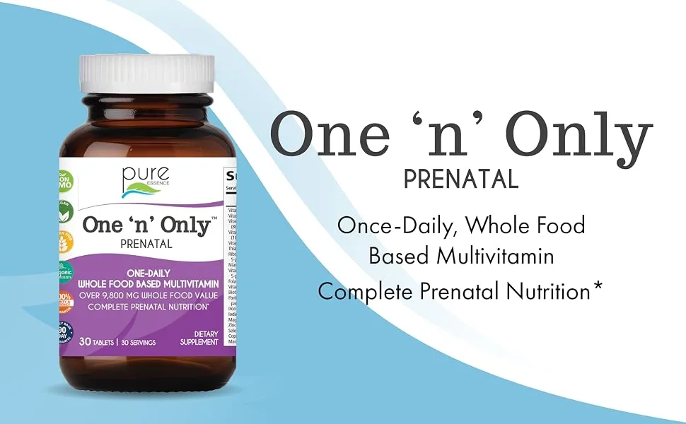 Pure Essence One 'n' Only PreNatal 30 Tablets - product information 2