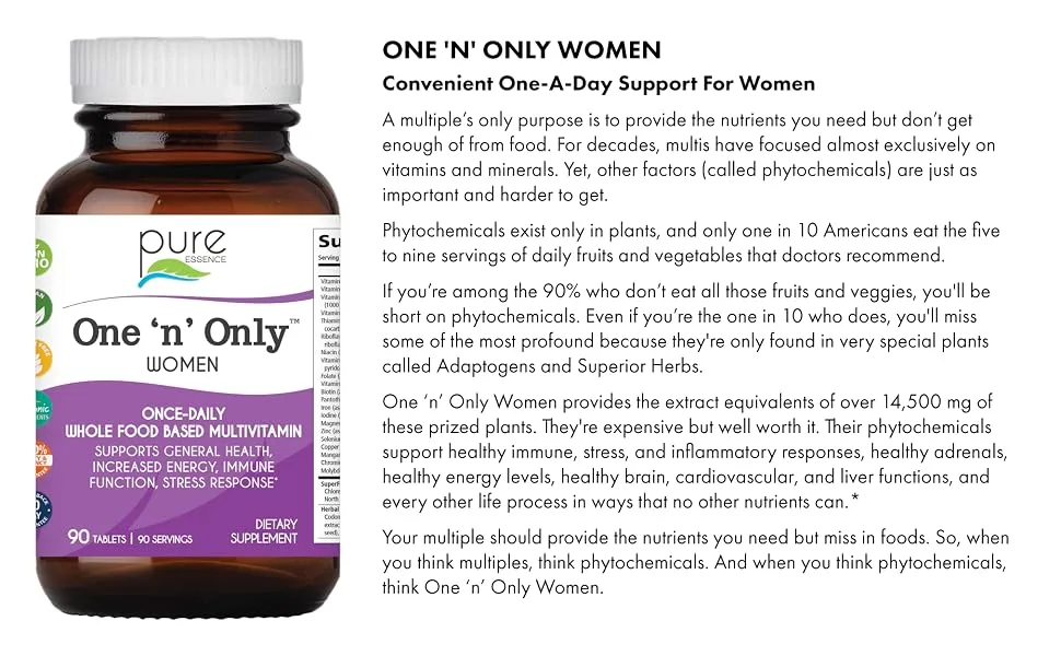 Pure Essence One 'n' Only Women 90 Tablets - product information 4