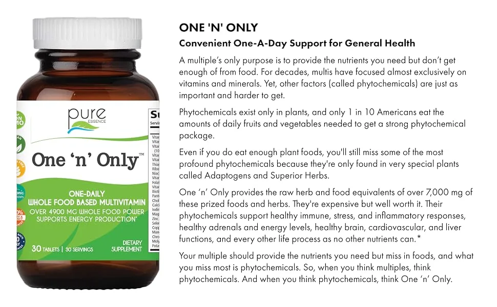 Pure Essence One 'n' Only 30 Tablets - product information 4