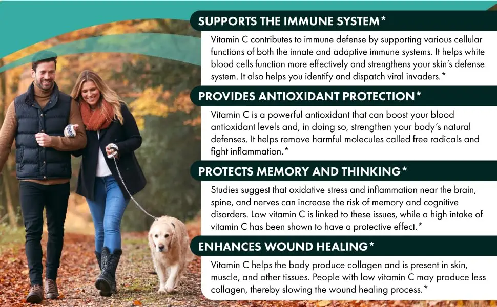 Pure Essence Whole C 30 Tablets - Supports immune system, antioxidant protection, memory & thinking, and enhances wound healing
