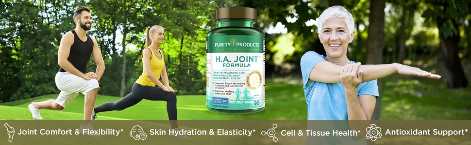 Purity Products H.A. Joint Formula 90 Capsules - ha joint formula purity products hyaluronic acid joint support supplement biocell collagen peptides