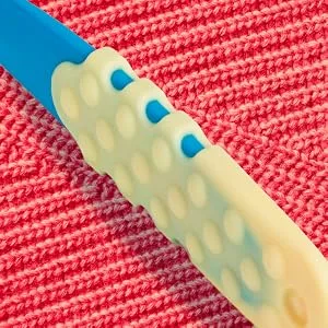 RADIUS Totz Plus Brush 3 Years + Extra Soft Coral 1 Toothbrush - Easy for Small Hands to Grip