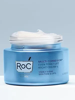 RoC Multi Correxion 5 In 1 Restoring Night Cream 1.7 oz (48 g) - Multi Correxion 5in1 Even Tone & Lift Day Cream with SPF 30