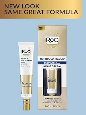 RoC Retinol Correxion Deep Wrinkle Night Cream 1 fl oz (30 ml) - New RoC Night Cream