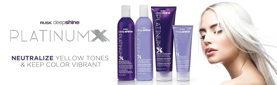 Rusk Deepshine Platinum X Conditioner 12 oz (340 g) - RUSK PLATINUM X
