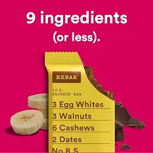 RXBAR Protein Bar Peanut Butter Chocolate 12 Bars 1.83 oz (52 g) Each - RXBAR