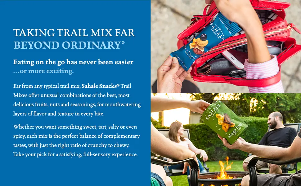 Sahale Snacks Raspberry Crumble Cashew Mix 9 Packs 1.5 oz (42.5 g) Each - Taking Trail Mix Far Beyond Ordinary