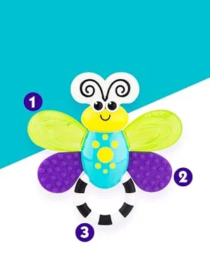 Sassy Inspire The Senses Flutterby Teether 3 + Months 1 Count - Sassy Flutterby Teether