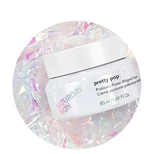 Saturday Skin Pretty Pop Probiotic Power Whipped Cream 1.69 fl oz (50 ml) - Lupinus Albus Seed Extract (White Lupin)