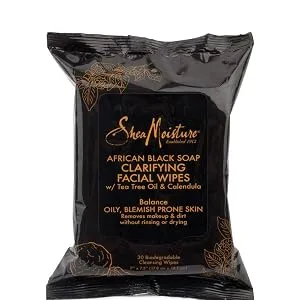 SheaMoisture African Black Soap Clarifying Facial Wipes 30 Wipes - product information 1
