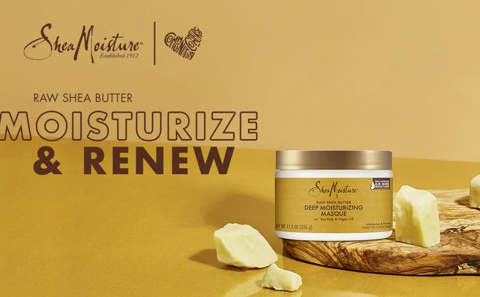 SheaMoisture Deep Treatment Masque Raw Shea Butter 12 oz (340 g) - SM RSB Deep Moisturizing Masque Image + SheaMoisture logo