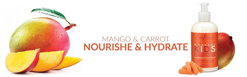 SheaMoisture Kids Extra-Nourishing Conditioner Mango & Carrot 8 fl oz (237 ml) - product information 2