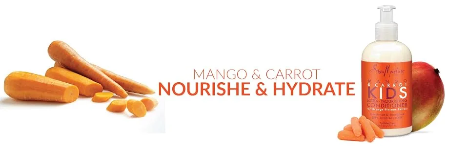 SheaMoisture Kids Extra-Nourishing Conditioner Mango & Carrot 8 fl oz (237 ml) - product information 8