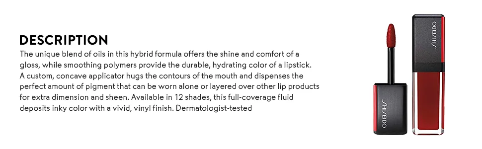Shiseido LacquerInk LipShine 307 Scarlet Glare .2 fl oz (6 ml) - product information 2