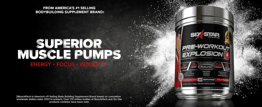Six Star Pre-Workout Explosion Icy Rocket Freeze 7.41 oz (210 g) - Pre-Workout Explosion