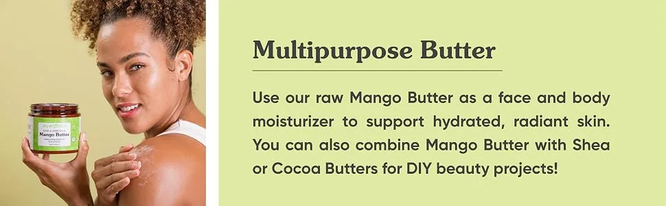 Sky Organics Mango Butter Raw & Unrefined 16 oz (454 g) - MULTIPURPOSE BUTTER