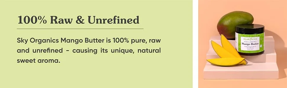 Sky Organics Mango Butter Raw & Unrefined 16 oz (454 g) - RAW AND UNREFINED