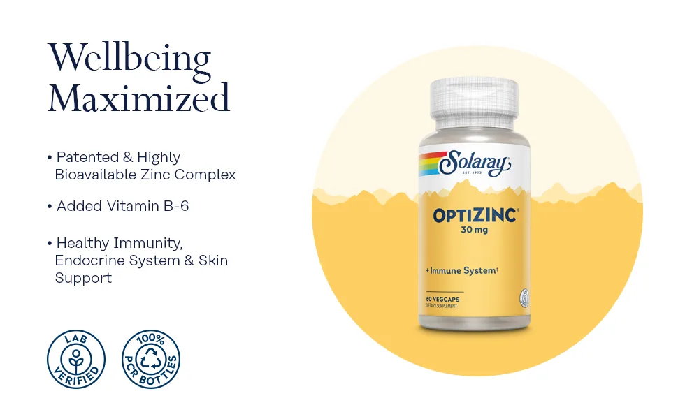 Solaray OptiZinc 30 mg 60 VegCaps - Optizinc