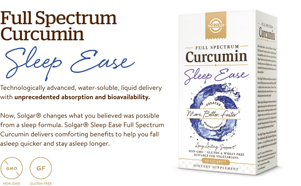Solgar Full Spectrum Curcumin Sleep Ease 60 Licaps - Solgar