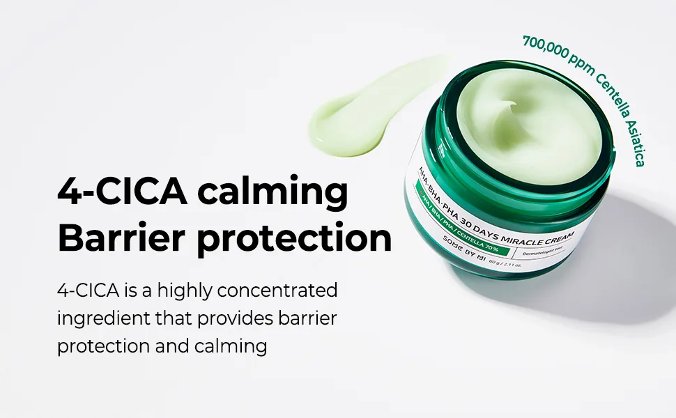 Some By Mi AHA. BHA. PHA 30 Days Miracle Cream 60 g - Miracle Cream Cica Calming Barrier Protection