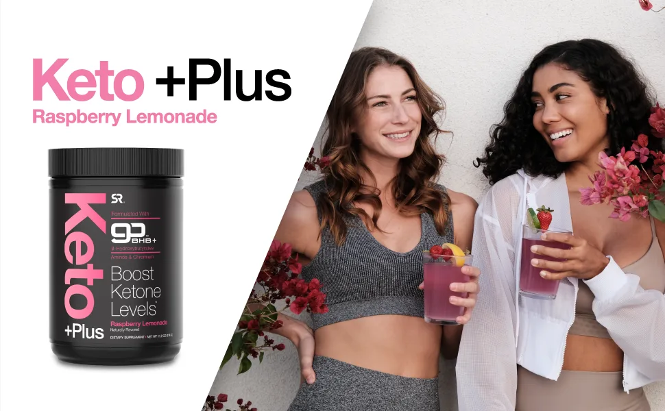 Sports Research Keto Plus GO BHB + Raspberry Lemonade 11.2 oz (318 g) - KETO PLUS