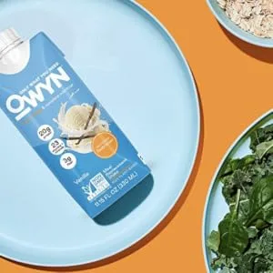 OWYN Vegan Complete Nutrition Protein Shake Vanilla 20g plant based protein 23 Vitamins Minerals Nutritional Shake Gluten Soy and Tree Nut-Free (Vanilla 12 pack) - meal replacement protein shake weight management clean drink shake best