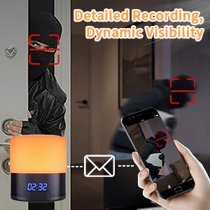 Spy Camera Hidden Camera Bluetooth Speaker, Hidden Spy Camera with Video, 1080P Nanny Cam Hidden Camera with 180Â°Rotating Lens, WiFi Hidden Camera Clock Night Light with Night Vision, Motion Detection - spy cameras wireless and hidden mini camera spy camera micro camera home cameras indoor