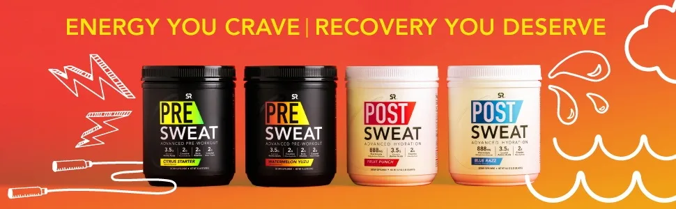 Sports Research Pre-Sweat Advanced Pre-Workout Watermelon Yuzu 14.46 oz (410 g) - sweet sweat