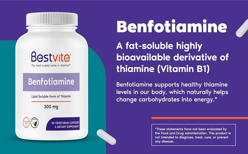 BESTVITE Benfotiamine 300mg - 60 Capsules - product information 17