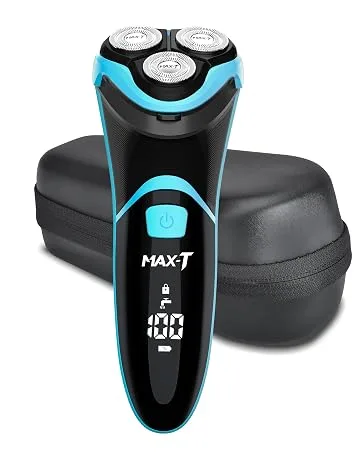 MAX-T Electric Shaver Replacement Shaver Head - Cordless Electric Razor with Travel Case